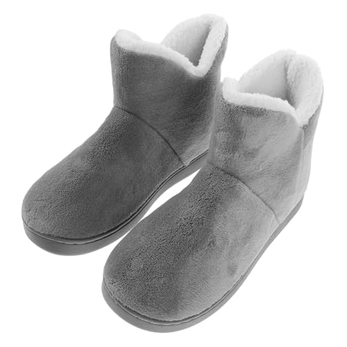 IMIKEYA Komfortable Gepolsterte Hausschuhe Für Den Winter Damen Dicke Sohle Gemütliche Damen Stiefeletten Mit Rutschfester Warmabdeckung Für Bequemes Tragen von IMIKEYA