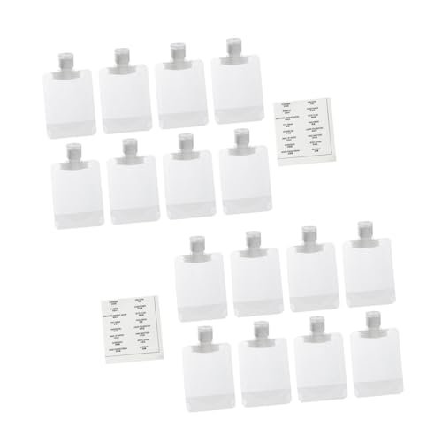 IMIKEYA Kosmetiktasche 17 Stück Squeezy Tasche für Shampoo Lotion Reusable Reise Kosmetikbehälter Praktische Unterpacktasche für Damen Transparent und Leicht von IMIKEYA
