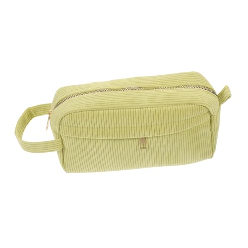 IMIKEYA Make-up-Tasche Aus Cord Mit Reißverschluss Großes Fach Und Vordertasche Praktischer Organizer Für Reisen Und Tägliche Beauty-Routine Leicht Tragbar von IMIKEYA