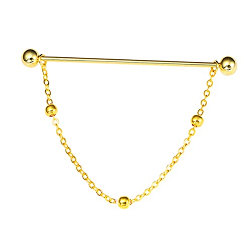 IMIKEYA Kragenbrosche mit Kette Goldene Krawattennadel für Hemden Dekoration für Formelle und Anlässe für Männer von IMIKEYA