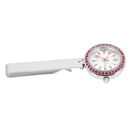 IMIKEYA Krankenschwester Clip Taschenuhr mit Luminous Zeigern Praktische und Tragbare Medizinische Uhr für Pflegekräfte für Täglichen Einsatz Silberner Farbton von IMIKEYA