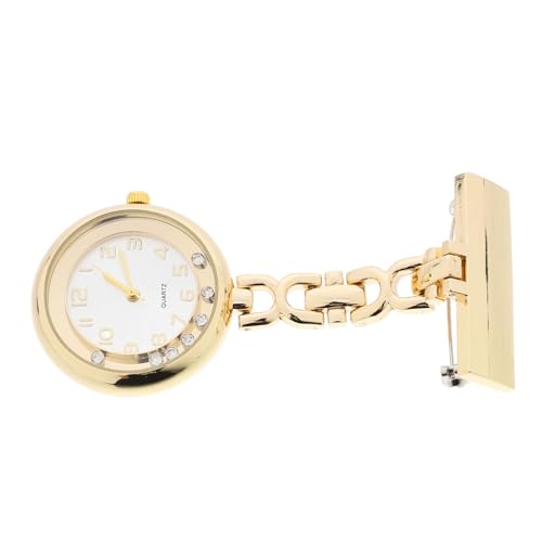 IMIKEYA Krankenschwester-taschenuhr Mit Strass-Design Clip-ansteckuhr Für Damen Und Herren Großes Metallzifferblatt Bruchfeste Kette Pflegeleichtes Medizinisches Armbanduhren-Design von IMIKEYA