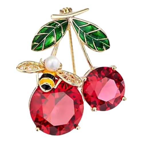 IMIKEYA Kirschnadel Kirschbroschennadel Ästhetische Nadel Broschennadel Für Kleidung Anstecknadel Damen Brosche Für Damenaccessoires Accessoire Für Kleidung Schals Und Hüte von IMIKEYA