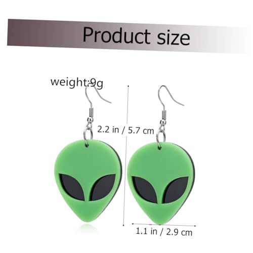 IMIKEYA Grün Acryl Ohrhänger Damen Ohrschmuck Lustige Ohrringe Für Party Hochzeit Geburtstag Geschenk von IMIKEYA