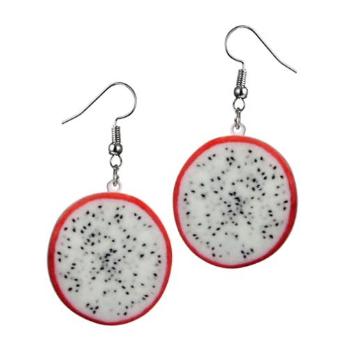 IMIKEYA Früchte Ohrringe Kreativ Damen Ohrhänger Ohrschmuck Mode Drachenfrucht Rot Für Alltag Party Arbeit Einkauf Geschenk von IMIKEYA