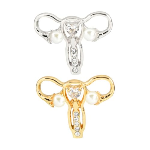 IMIKEYA Kreative Uterus Brosche Legierung für Frauen und Mädchen Goldfarbene Anstecknadel für Kleidung Taschen Schals und Hüte für Besondere Anlässe und von IMIKEYA