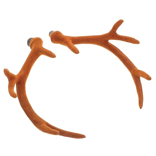 IMIKEYA Künstliche Hirschgeweihe DIY Kopfzierde Braun Vielseitige Bastel und Weihnachtsdeko für Haarreifen Hüte Fotorequisiten und Festliche Accessoires von IMIKEYA