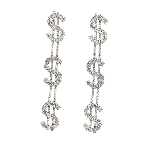 IMIKEYA Lange Damen Ohrringe Hautfreundlichem Material Geometrisches Design mit Strahlenden Zirkonia Auffälliger Ohrschmuck für Alltag Partys und von IMIKEYA