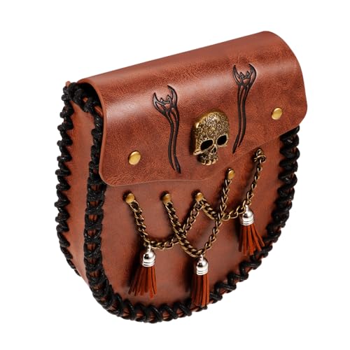 IMIKEYA Lederbeuteltasche Mittelalter Retro Hüfttasche Tragbare Geldbörse Cosplay Accessoire Für Mottopartys Und Kostüme von IMIKEYA