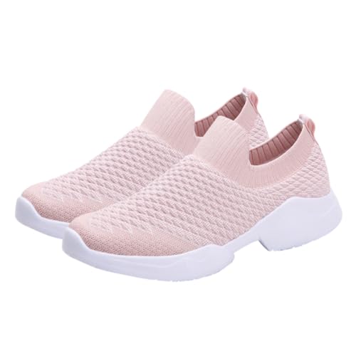 IMIKEYA Leichte Atmungsaktive Damen Outdoor Schuhe One Step Slip Mesh Sneaker Bequeme Langlebige Freizeit Sportschuhe Schnürsenkellos für Alltag und Laufen von IMIKEYA
