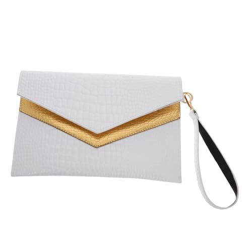 IMIKEYA Leichte Modische Handtasche Damen Vintage Muster PU Tasche Business Bag Einfache Handhabung Stilvolle Abendtasche für Partys und Alltag von IMIKEYA