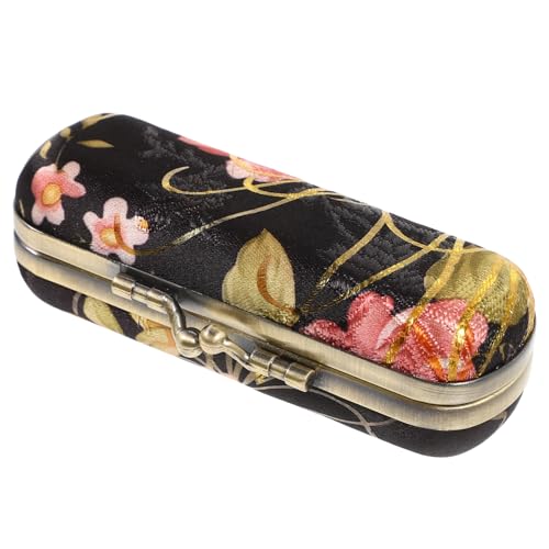 IMIKEYA Lippenstifthalter Organizer Box Etui Tragbar Für Damen Reisen Mit Spiegel Und Schnallenverschluss Kompakt Und Leicht Für Handtasche von IMIKEYA