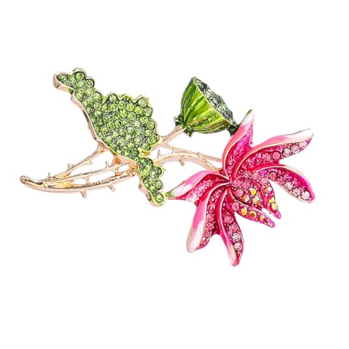 IMIKEYA Lotus Brosche Langlebiger Legierung Dekorative Anstecknadel für Kleidung Eleganter Schmuck für Damen Vielseitiger Pin für Anzug Pullover Rucksack Stilvolle Modeaccessoire von IMIKEYA