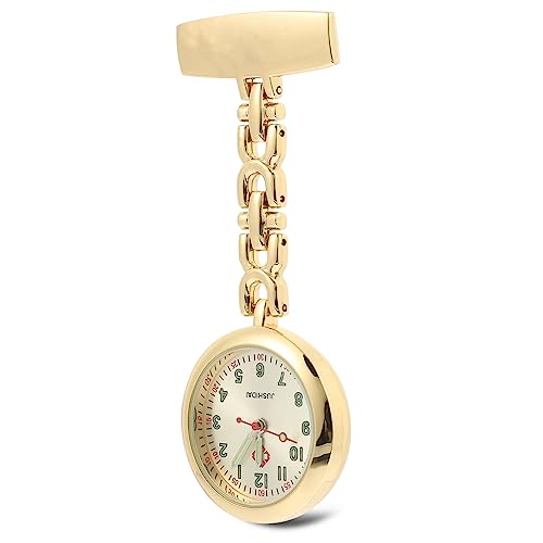 IMIKEYA Krankenschwester Taschenuhr Leuchtend Brosche Clip Uhr für Pflegekräfte Stumme Uhr mit Schnalle Dekorative Fob für Krankenschwestern und Ärzte von IMIKEYA