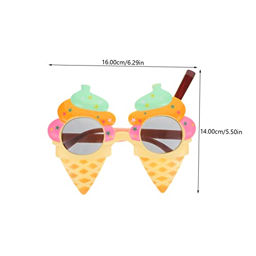 IMIKEYA Lustige Eiscreme Partybrille mit Kreativem Design Langlebiges Material Modisches Zubehör für Geburtstag Karneval Cosplay und Fotorequisiten Unisex Spaßbrille für Besondere Anlässe von IMIKEYA
