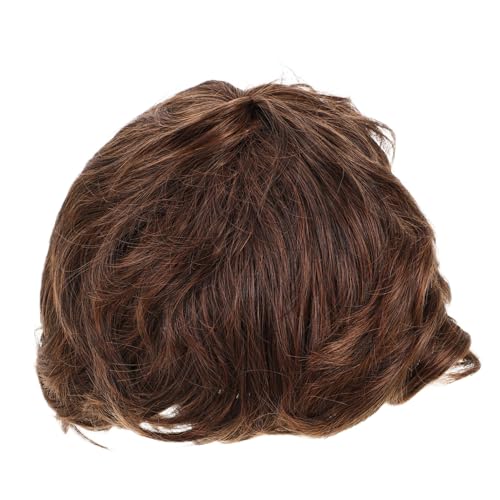 IMIKEYA Männer Kurzhaar Perücke Braun Natürliches Aussehen Leichtgewichtige Synthetik Haare Echt Wirkender Herren Haarersatz Business Alltag von IMIKEYA