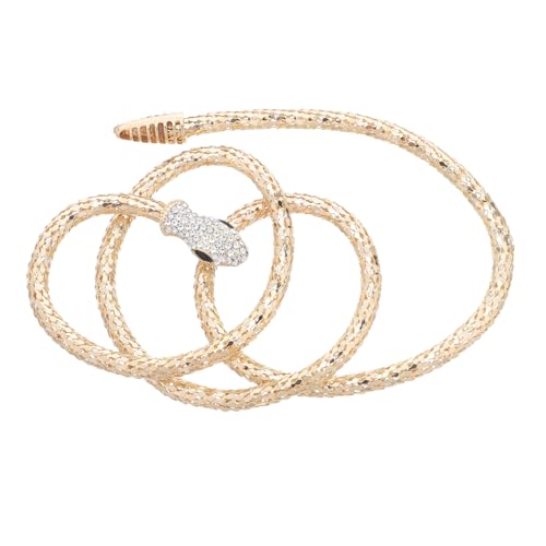 IMIKEYA Magnetische Schlange Halskette mit Strass Verstellbar Minimalistisches Design Schlangenform Kollier Schmuck für Frauen Mädchen Alltag und Halloween von IMIKEYA