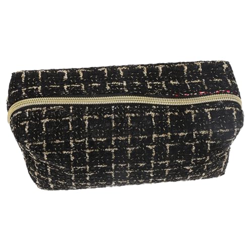 IMIKEYA Make Up Tasche Damen Kosmetiktasche Groß Kapazität Reise Kulturbeutel Multifunktional Tragbar Stilvoll Schwarz für Make Up und Toilettenartikel von IMIKEYA