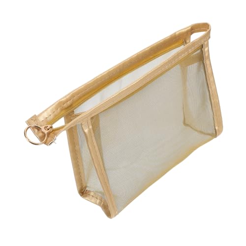 IMIKEYA Mesh Kosmetiktasche Klein Faltbar Atmungsaktiv Leichter Kulturbeutel für Damen Reise Makeup Organizer Kompakt Vielseitig für Unterwegs und Zuhause von IMIKEYA