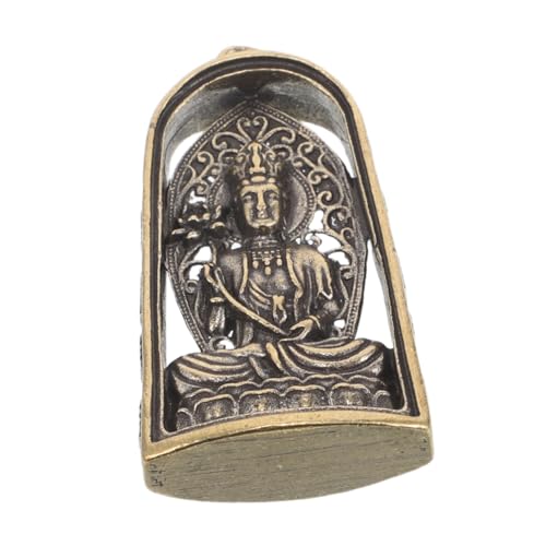IMIKEYA Messing Buddha Statue Anhänger Mahasthamaprapta Diy Schlüsselanhänger Vintage Halskettenanhänger Home Decor Charms Schmuckherstellung von IMIKEYA