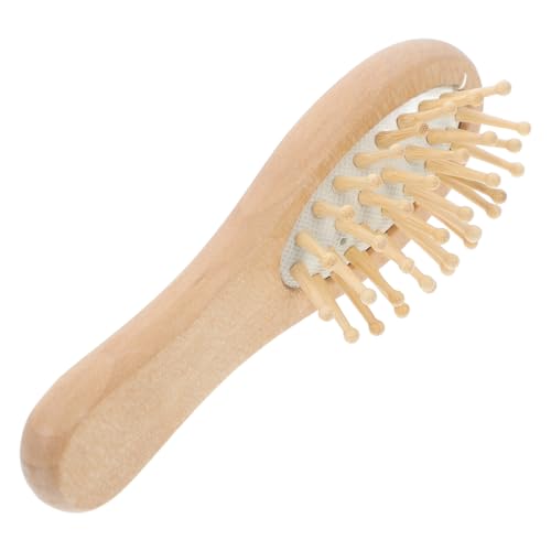 IMIKEYA Mini Holz Haarkamm Tragbare Kissen Haarbürste Für Junge Mädchen Und Erwachsene Anti-statik Sanfte Kopfhautmassage Für Haartypen Entwirrende Bürste von IMIKEYA