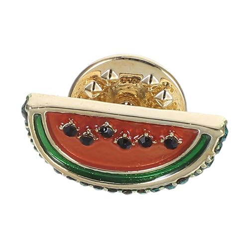 IMIKEYA Miniatur Wassermelonen Anstecknadel Kreative Fruchtbrosche für Kleidung Vielseitiger Lapel Pin und Brosche Modisches Accessoire für Alltag Partys Rucksack und Studentenmode von IMIKEYA
