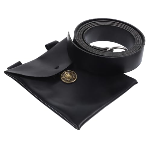 IMIKEYA Mittelalterliche Cosplay Tasche Kunstleder Renaissance Hüfttasche für Halloween und Kostüme Große Kapazität für Herren und Damen für LARP und Partys von IMIKEYA