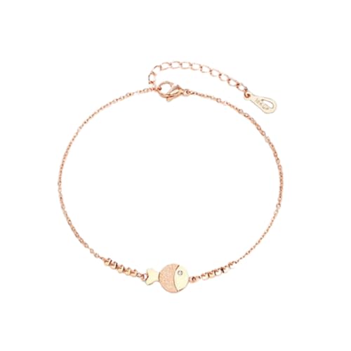 IMIKEYA Modisches Fußkettchen Damen mit Fisch Anhänger Verstellbare Zarte Fußkette Schmuck Langlebig Stilvoll für Frauen und Mädchen als und Alltagsschmuck von IMIKEYA
