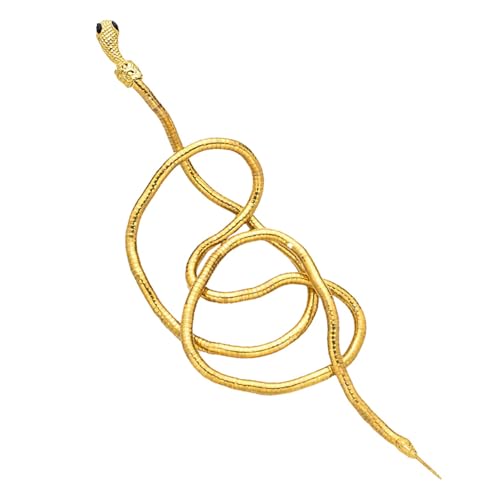 IMIKEYA Multifunktionale Schlangenkette Vintage Metall Waist Chain Damen Schmuck Goldfarbene Biegbare Armband Halskette Kreatives Accessoire für Geburtstag und von IMIKEYA