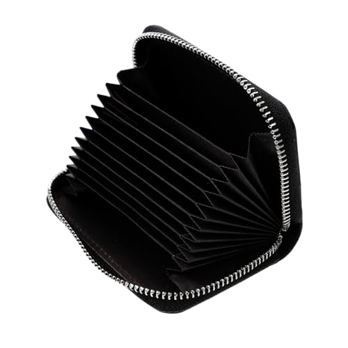 IMIKEYA Multifunktionales Geldbörse mit Münzfach Praktischer Kartenhalter für Damen und Herren Kompakte Tragbare Geldbörse Schwarz für Alltag und Besondere Anlässe von IMIKEYA