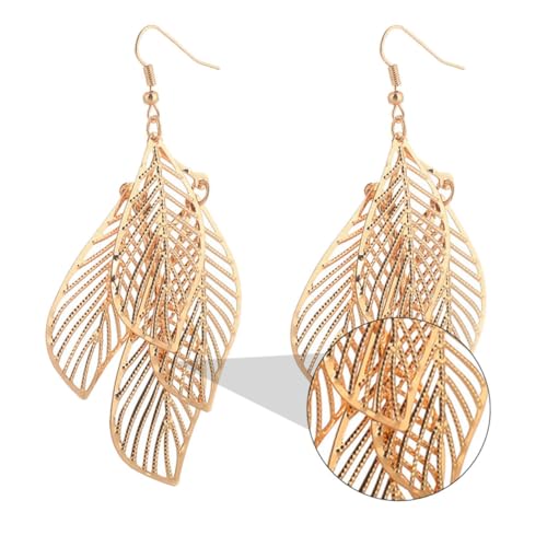 IMIKEYA Multilagige Leichte Ohrringe Langlebiger mit Hohlem Design Lange Quasten für Damen Ohrhänger für Party Alltag und Besondere Anlässe IMIKEYA Multilagige Leichte Ohrringe Langlebiger mit Hohlem Design Lange Quasten für Damen Ohrhänger für Party Alltag und Besondere Anlässe von IMIKEYA