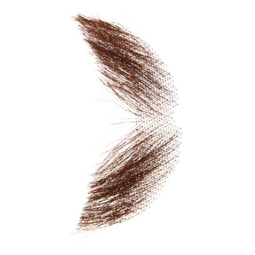 IMIKEYA Natürliche Menschliche Haar-Gesichtsbehaarung Perücke Komfortabel und Einfach Anzubringen für Halloween Cosplay Theater und Kostümpartys Braun Vielseitig Einsetzbar von IMIKEYA