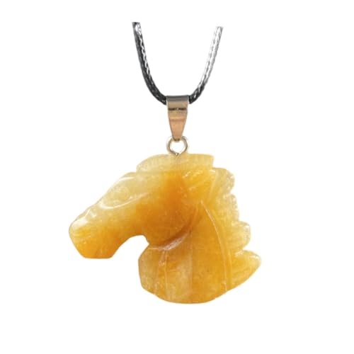 IMIKEYA Natürlicher Steinschmuck Pferdekopf Anhänger DIY Schmuckanhänger Handgefertigt Schmuckzubehör für Mädchen Frauen Geschenk Zufällige Farbe Zufällige Farbe von IMIKEYA