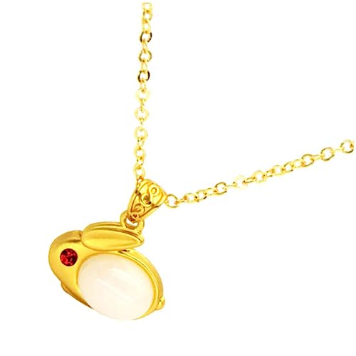 IMIKEYA Niedliche Kaninchen Halskette Damen Klavikula Kette Tier Anhänger für Frauen Neujahr Accessoire Modisch Elegant von IMIKEYA