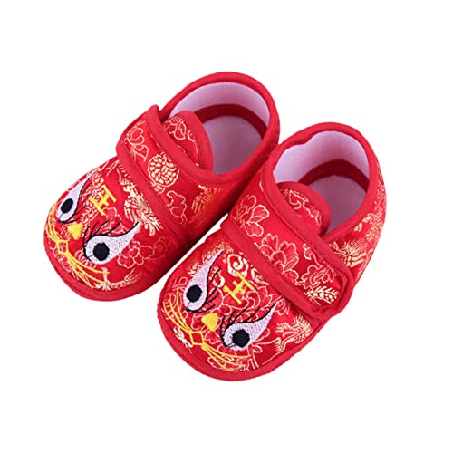 IMIKEYA Niedliche Laufschuhe mit Weicher Rutschfester Sohle Atmungsaktiv und Komfortabel mit Niedlichem Tigerkopf Motiv für Junge Mädchen Monate für Drinnen und Draußen von IMIKEYA