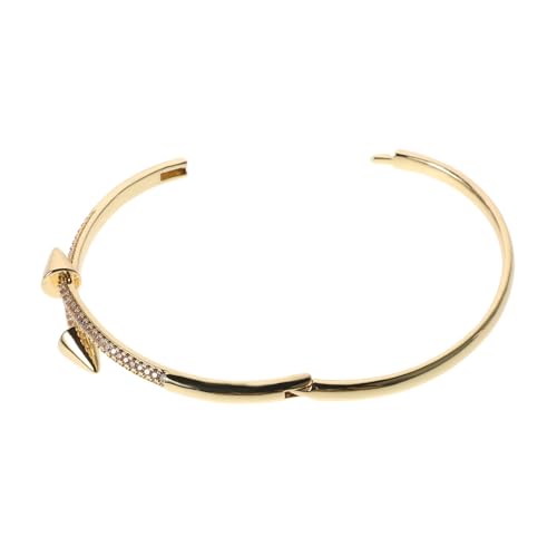 IMIKEYA Offener Kupfer Armreif mit Zirkonstein Damen Schmuck für Hochzeit Braut Geburtstag Party Eleganter Stil Langlebiges Design von IMIKEYA