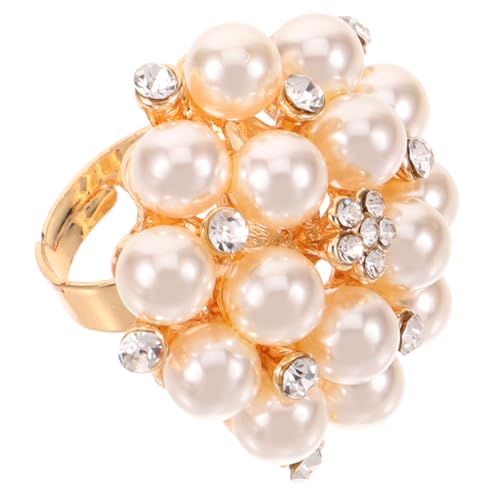 IMIKEYA Offener Perlenring für Frauen Verstellbarer Eleganter Fingerring Modisches für Partys Hochzeiten IMIKEYA Offener Perlenring für Frauen Verstellbarer Eleganter Fingerring Modisches für Partys Hochzeiten von IMIKEYA