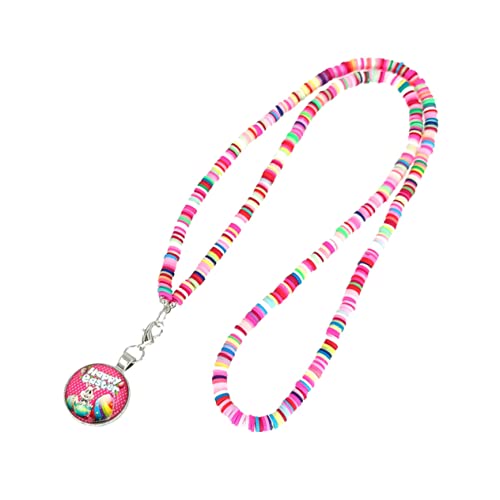 IMIKEYA Osterhase Halskette mit Buntem Glasanhänger Dekorative Hasen Kinderschmuck Festliche Party Halsdeko für Mädchen und Niedlicher Osteranhänger von IMIKEYA
