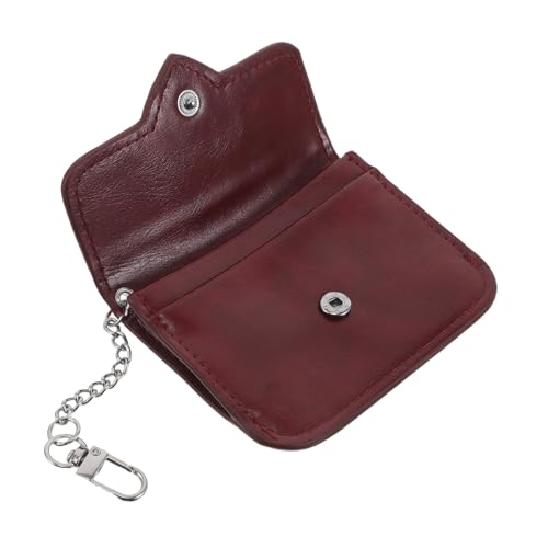 IMIKEYA PU Kartenetui Damen mit Herzverschluss Ultra-dünne Schlanke Kreditkartenbörse Weiches PU Material Doppelte Kartenfächer Stylische Kleine Geldbörse für Bank Ausweiskarten von IMIKEYA