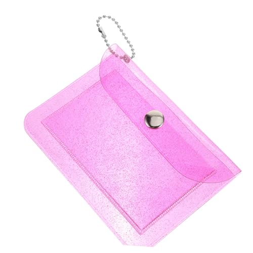 IMIKEYA PVC Geldbörse Damen Klein Münzgeldbeutel mit Knopfverschluss Praktischer Plastik Coin Purse Kleine Brieftasche für Karten Lippenstift Tasche Transparent von IMIKEYA
