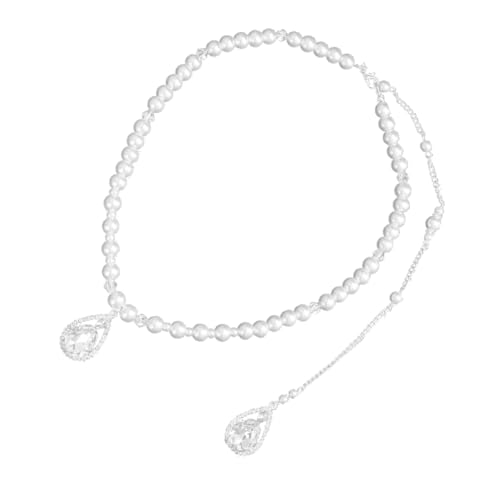 IMIKEYA Lange Perlen Anhänger Halskette Für Damen Kreative Quaste Rückenkette Hochzeits Und Brautschmuck Stilvolle Schmuck Für Frauen Vielseitig Für Alltag Und Besondere Anlässe von IMIKEYA