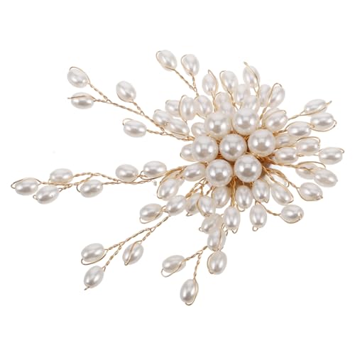 IMIKEYA Künstliche Perlen Brosche Für Damen Vintage Brosche Mit Perlen Und Strasssteinen Elegant Schmuck Für Hochzeit Und Anlässe von IMIKEYA
