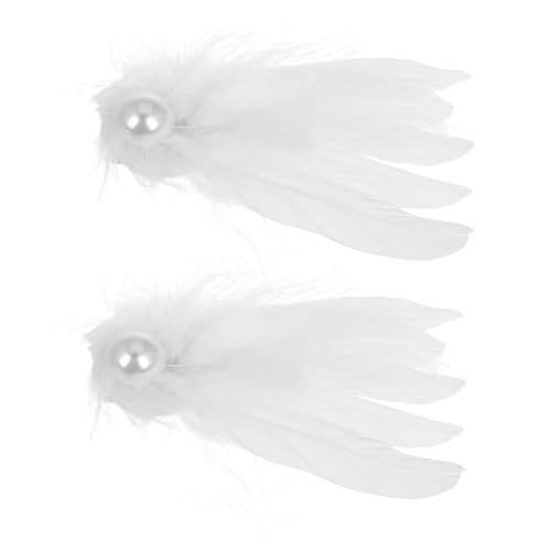 IMIKEYA Weißer Schwanenkopfschmuck Haarspange mit Perlen und Federn für Frauen Vielseitiger Ballett Haarschmuck für Hochzeiten und Fotoshootings von IMIKEYA