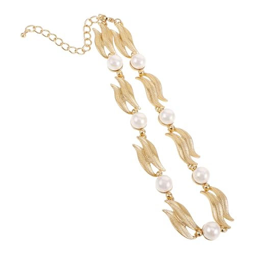 IMIKEYA Perlen Halskette Damen Imitation Choker mit Leichte Statement Kette Eleganter Modeschmuck für Frauen und Mädchen Geschenkidee zu Festen und Besonderen Anlässen von IMIKEYA