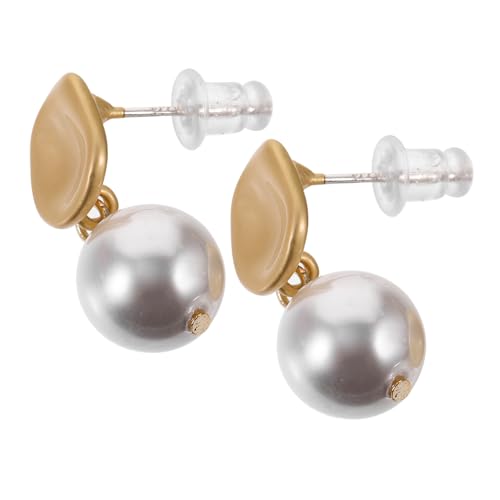 IMIKEYA Perlenohrringe Damen Ohrstecker mit Natürlichen Perlen Mattes Antiker Barock stil Hypoallergen Langlebig Modischer Schmuck für Party und Alltag von IMIKEYA