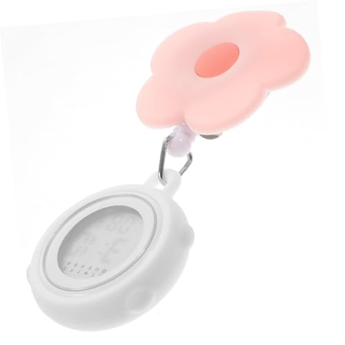 IMIKEYA Krankenschwesteruhr Clip On Uhr mit Silikonhülle Einziehbar Digitale Uhr für Pflegepersonal Leicht Ablesbar für Ärzte und Schwestern von IMIKEYA