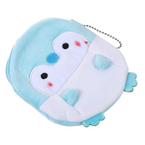 IMIKEYA Plüsch Pinguin Geldbörse Tragbare Kleine Münzgeldbörse für Kinder Süße Plüschgeldbörse Handtasche und Rucksack Geeignet Niedliches Design PP Baumwolle von IMIKEYA