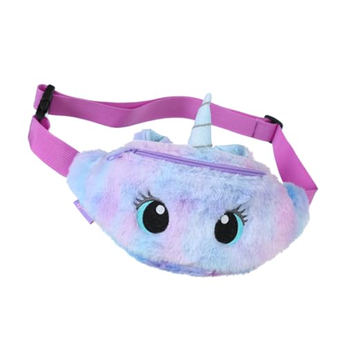IMIKEYA Plüsch Einhorn Umhängetasche Multifunktionale Crossbody Hüfttasche und Brusttasche für Mädchen Modisches Design mit Großem Stauraum Weiches Material für Alltag und Freizeit von IMIKEYA