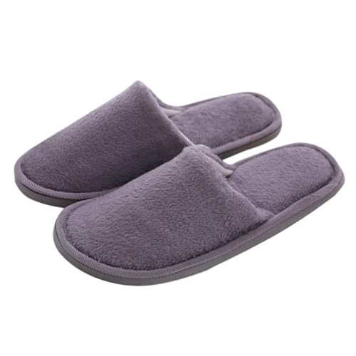 IMIKEYA Plüsch Hausschuhe Damen Herren Winter Warme Baumwollpantoffeln Rutschfest Weiche Indoor Slipper Kuschelige Bodenpantoffeln für Zuhause von IMIKEYA
