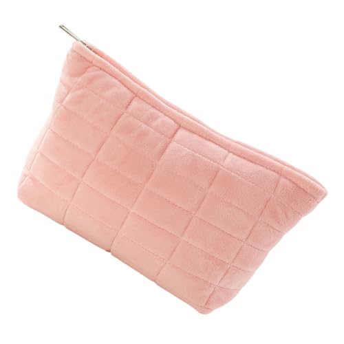 IMIKEYA Große Kosmetische Tasche Aus Plüsch Tragbarer Schminkbeutel Mit Hoher Kapazität Vielseitig Für Kosmetik Und Schreibwaren Für Reisen Und Unterwegs Rosa von IMIKEYA